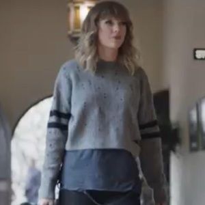 Saks Fifth Avenue Destroyed Sweater as seen on Taylor Swift